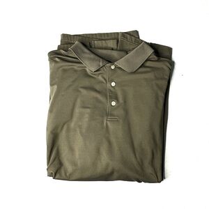 Walter Hagen DSG Polo Shirt Olive Green Long Sleeve Stretch Polo XXL